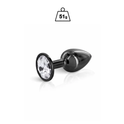 Ralica Metal anal dilator in black silver with crystal Angel size S