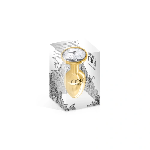 Anal jewel in gold with clear crystal Angel S [1]