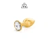 Anal jewel in gold with clear crystal Angel S Anal jewel in gold with clear crystal Angel S