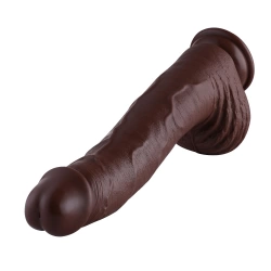 Big dildo for sex machine Hismith Monster Series HSA26 brown