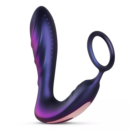 Hueman Black Hole vibrating anal stimulator with penis ring and remote control [1]