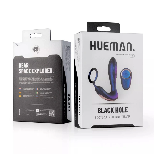 Hueman Black Hole vibrating anal stimulator with penis ring and remote control [9]