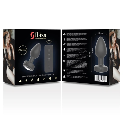 Vibrating anal jewel with remote Ibiza size M [4]