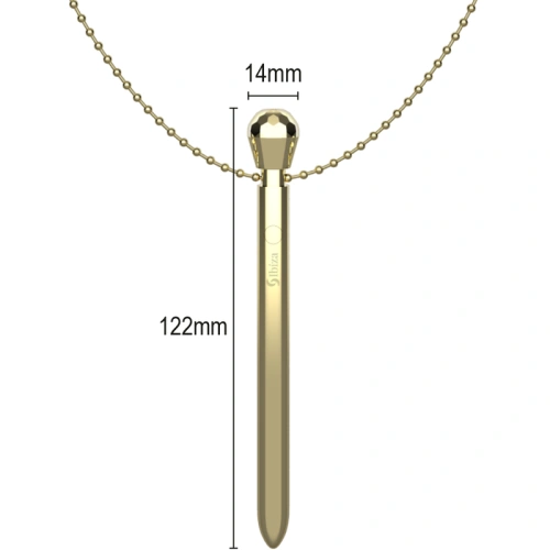 Dilyana- Rechargeable metal stimulator jewelry with a chain Ibiza Clit Pocket gold [2]