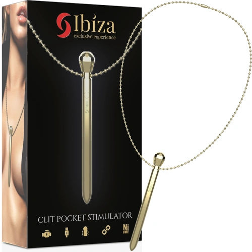 Dilyana- Rechargeable metal stimulator jewelry with a chain Ibiza Clit Pocket gold [5]