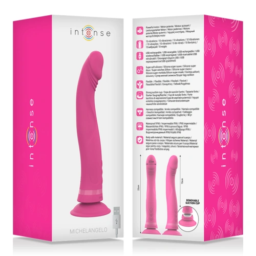 Dilyana- Rechargeable dildo with a vacuum base made of silicone Michelangelo [4]