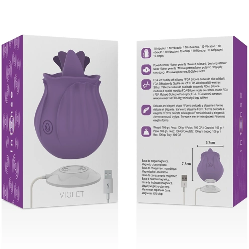 Ver. new Intense Violet Rechargeable Silicone Clitoris Stimulator [4]