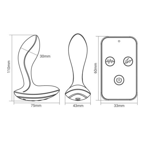 Prostate vibrator with electrostimulation and remote HerRules [5]
