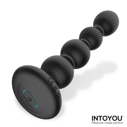 Rechargeable silicone anal rosary with vibration and rotation, with Mouve remote control [1]
