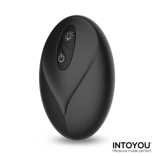 Rechargeable Silicone Vibrating and Thrusting Butt Plug with Remote Control and LED Light Tainy [4]