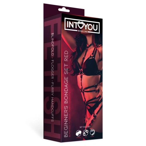 ** Bondage set of 3 pieces Intoyou Beginners Bondage Set red [5]