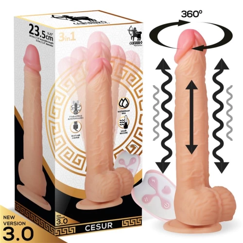 Vibrating dildo with up and down movement and remote Cesur [8]