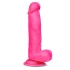 Slidy 8" Pink Realistic Double Layer Testicle Dildo [1]
