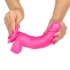 Slidy 8" Pink Realistic Double Layer Testicle Dildo [5]