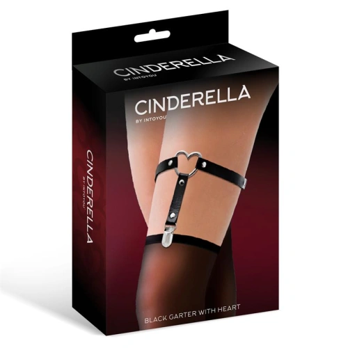 Nina - Cinderella Metal Heart Adjustable Leather Garter [1]