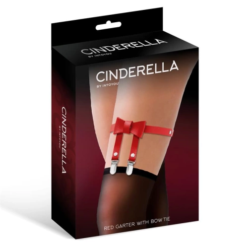 Adjustable garter-ribbon made of eco leather Cinderella red [1]