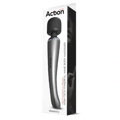 Nina - Powerful rechargeable Action Graphity Wand massager pearl gray [7]