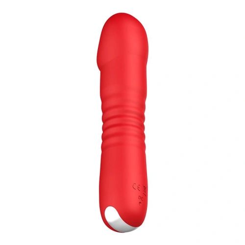 Rechargeable silicone thrusting vibrator Unihorn Marygold red [2]