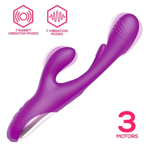 Priya Purple Silicone Rechargeable Rabbit Vibrator [1]