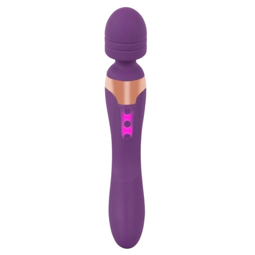 Javida Rechargeable Double Wand Massager and Vibrator Purple [1]