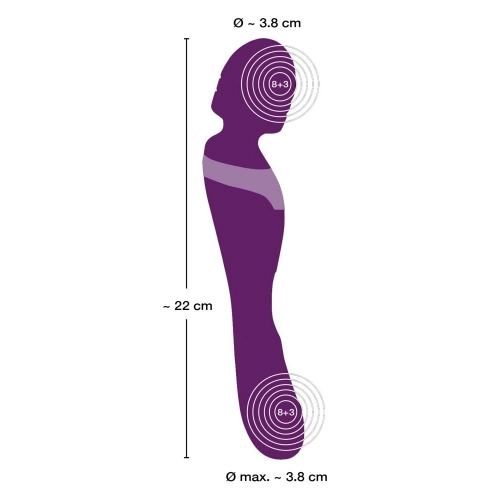 Javida Rechargeable Double Wand Massager and Vibrator Purple [7]