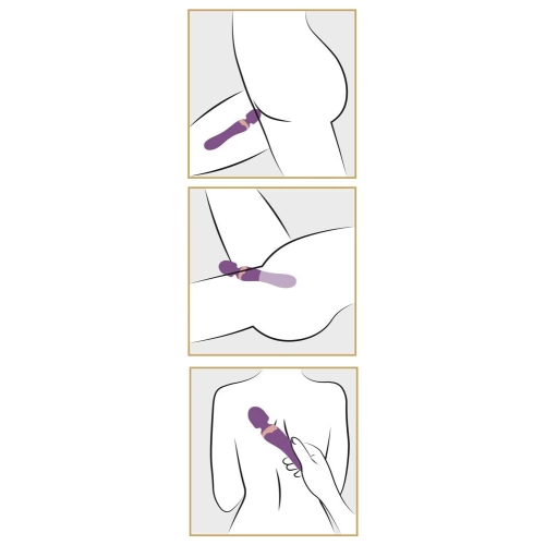 Javida Rechargeable Double Wand Massager and Vibrator Purple [8]