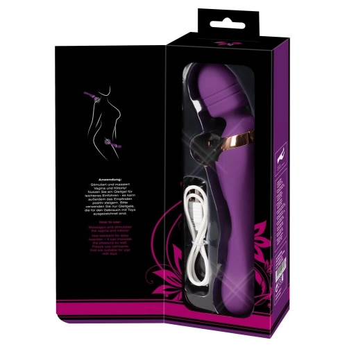 Javida Rechargeable Double Wand Massager and Vibrator Purple [9]