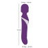 Javida Double Vibrator with Rotating Pearls and Wand Massager [6]