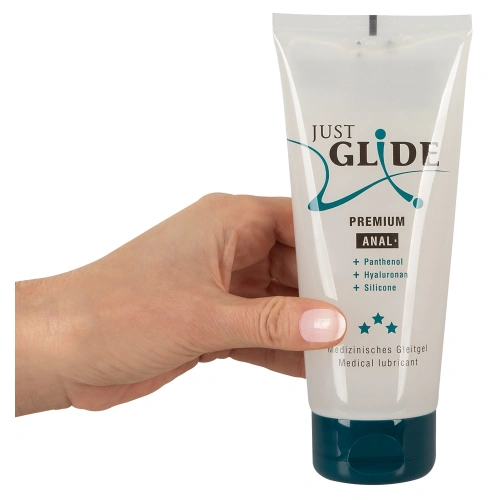 Anal lubricant with panthenol, hyaluronic and silicone Just Glide Premium Anal 200 ml. [1]