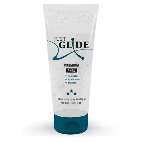 Anal lubricant with panthenol, hyaluronic and silicone Just Glide Premium Anal 200 ml.