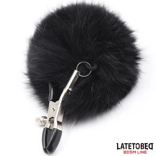 Dilyana- Fur Ball Clamps with fluffy black balls [1]