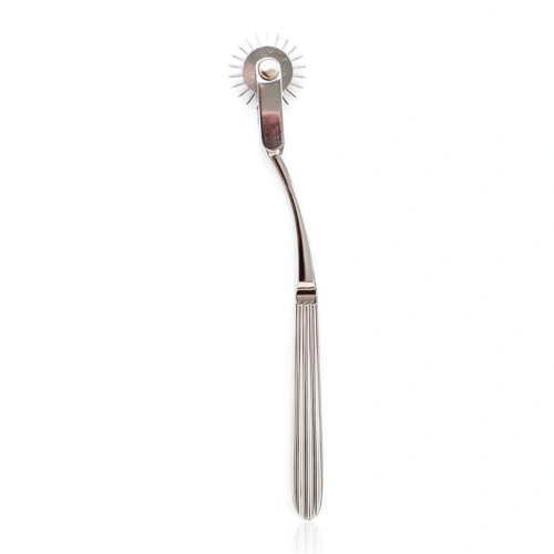 Nina - Metal BDSM accessory for tactile stimulation Tongue Prick Spike Wheel