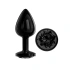 Metal Butt Plug with crystal Blackgem black M [1]