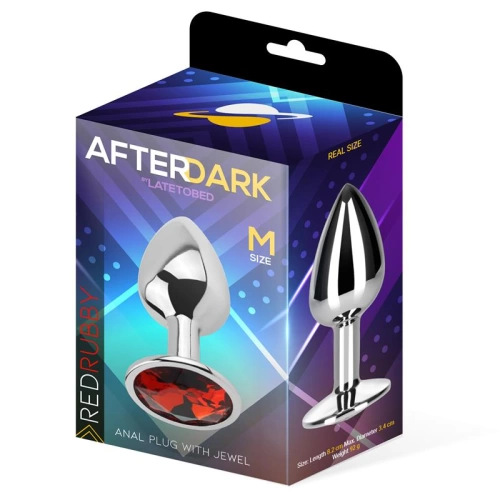 Butt Plug AfterDark M with red crystal [2]