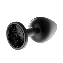 **Dilyana- Metal Anal Dilator with Blackgem Crystal Black S