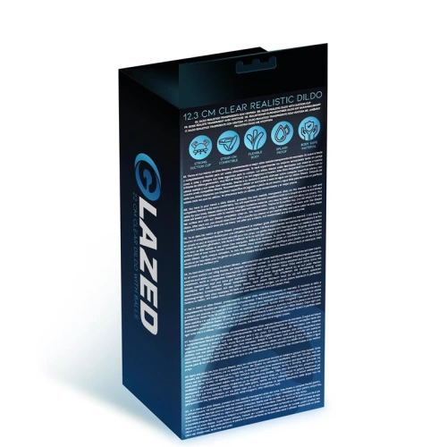 Small realistic dildo Glazed 12.3 cm. transparent [2]