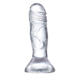 Small realistic dildo Glazed 12.3 cm. transparent