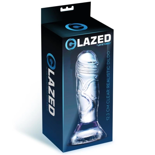 Small realistic dildo Glazed 12.3 cm. transparent [3]