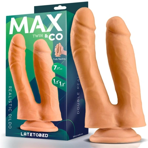 Double anal-vaginal realistic dildo Max & Co Twin [2]