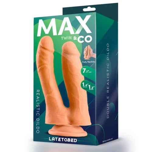 Double anal-vaginal realistic dildo Max & Co Twin [3]