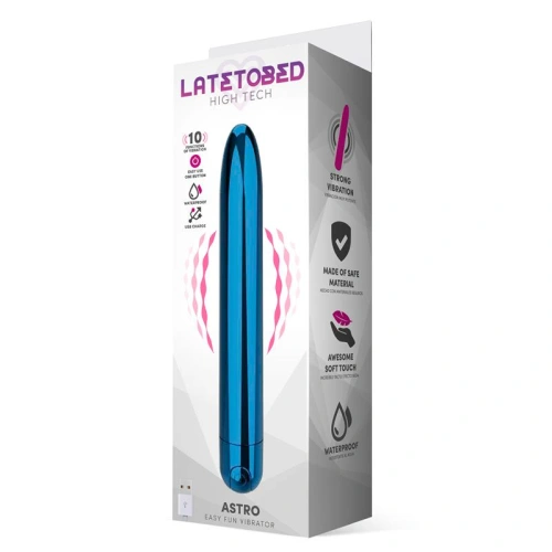 Powerful rechargeable classic Astro pearl blue vibrator [4]