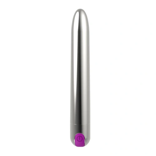 Powerful rechargeable classic vibrator Renee silver [1]