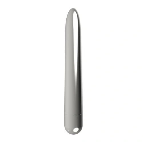 Powerful rechargeable classic vibrator Renee silver [2]