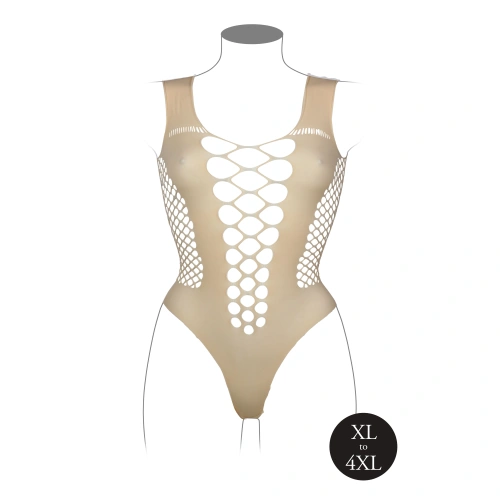 Dilyana Sexy Mesh Bodysuit Le Desir 019 Beige QS [2]