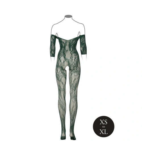 Dilyana Le Desir Crotchless Erotic One Piece Mesh Bodysuit 033 Green [3]