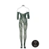 Dilyana Le Desir Crotchless Erotic One Piece Mesh Bodysuit 033 Green [3]