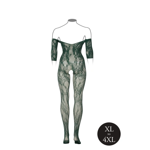 Dilyana Sexy off the shoulder Crotchless bodysuit Le Desir 033 green QS [3]