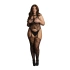 Dilyana Le Desir 046 Black QS Crotchless Erotic One Piece Mesh Bodysuit