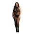 Nina - Le Desir 036 Black Halter Neck Mesh One Piece Bodysuit