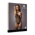Revealing mesh bodysuit and garter black [5]